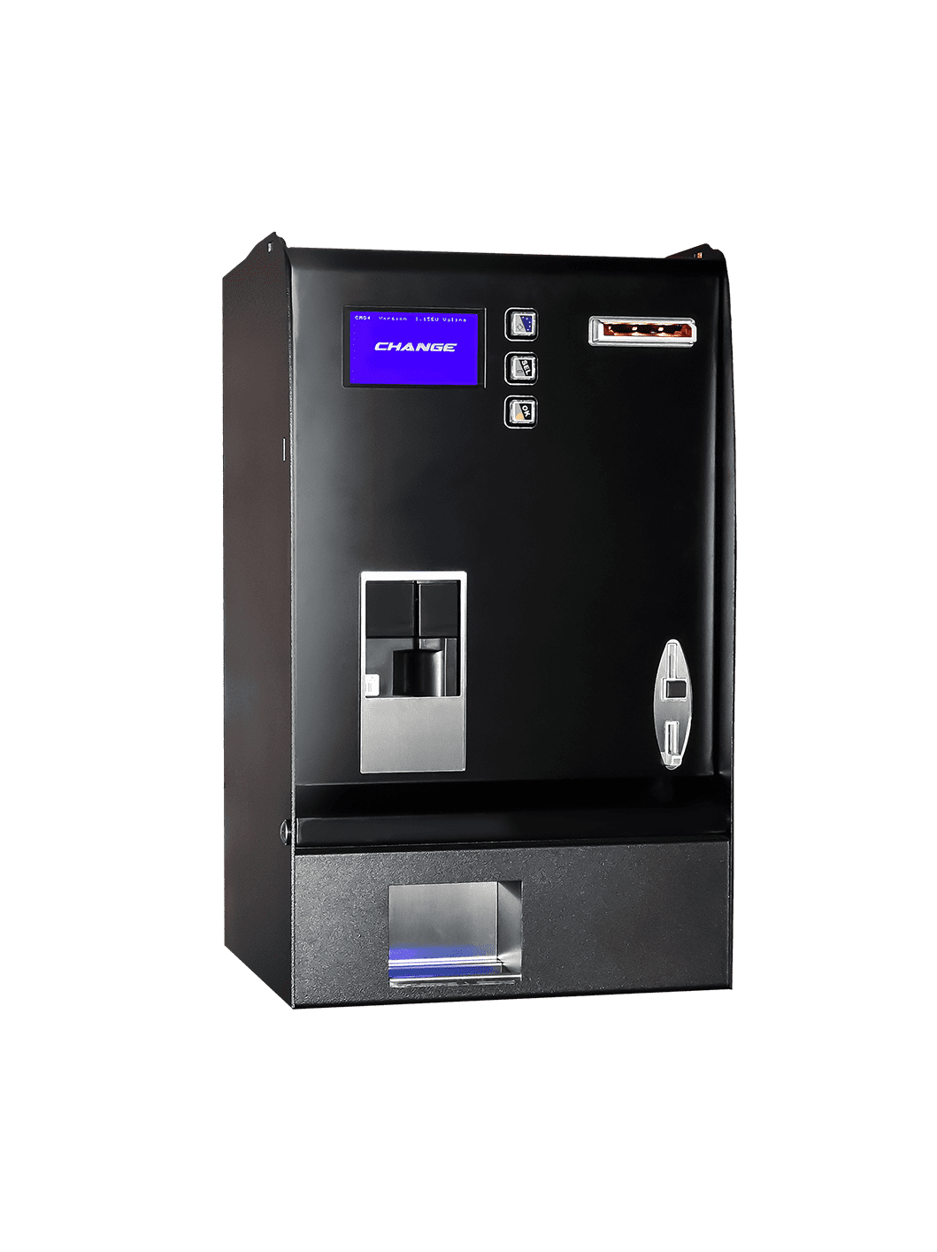 Ypex avantgarde cash muntautomaat voor uitgifte van zowel consumptiemunten als muntgeld