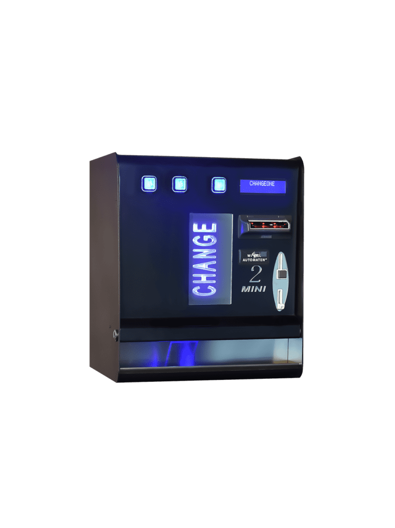 ypex hyra 2 wisselautomaat voor uitgifte van zowel consumptiemunten als muntgeld